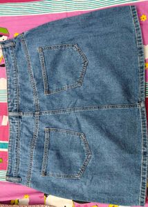 Classic Blue Denim Mini Skirt