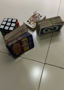 Assorted Card Games & Rubik's Cube along with comp