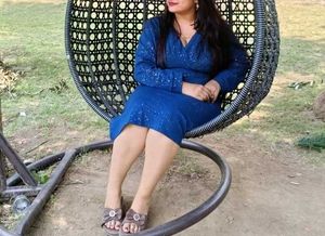 Sparkly Blue V-Neck Dress