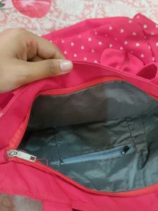 Cute Pink Heart Pattern Tote Bag
