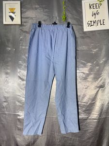 Light Blue Elastic Waist Pants