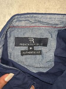 Men's Navy Blue Casual Shirt