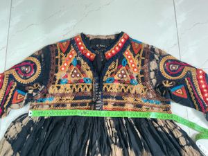 Bohemian Embroidered Tie-Dye Kurta