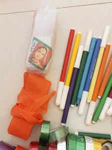 Craft Supply Bundle: Markers &amp; Ribbons