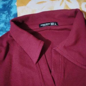 Maroon Long Sleeve Top🎋