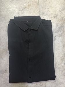 Men's Black Textured Shirt
