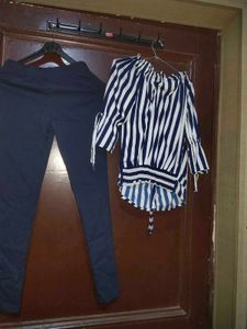 Striped Top &amp; Leggings Set