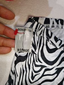 Stylish One Shoulder Zebra Print Top
