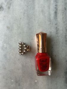 Lea Red Nail Polish &amp; Hair Clip Combo
