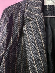 Striped Herringbone Blazer Jacket