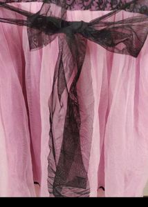 Chic Pink &amp; Black Lace kurta