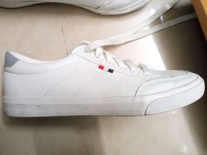 Classic White Lace-Up Sneakers
