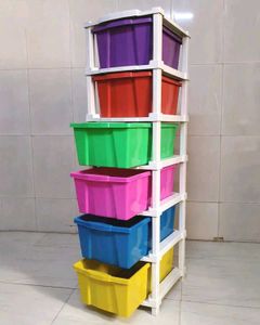 Multicolor Plastic Storage Drawers