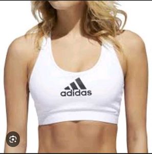 Adidas White Sports Bra