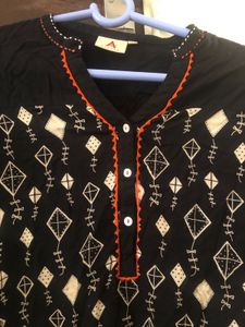 Black HiLo Kurta