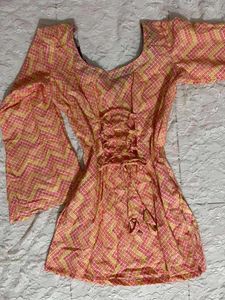 Corset back short kurti