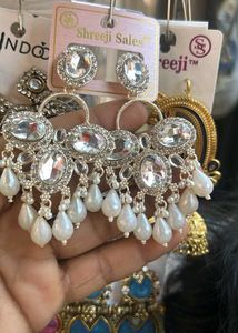 Shreeji Sales Pearl Drop Earrings