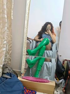 Green Thigh High Boots