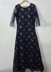 Elegant Navy Blue Ethnic Gown