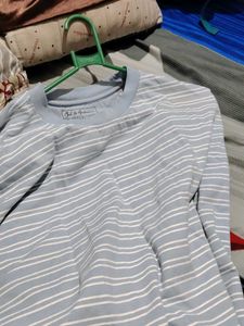 Blue Striped Long Sleeve T-Shirt