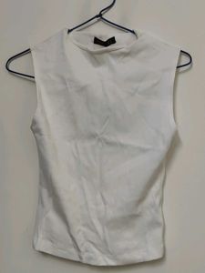 Sleeveless White Top
