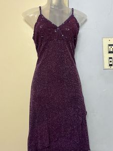 Shimmery Purple Maxi Dress