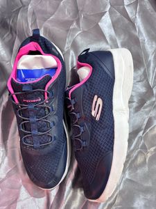 Skechers Navy Blue Pink Running Shoes