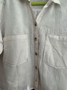 Linen Blend Short Sleeve Shirt