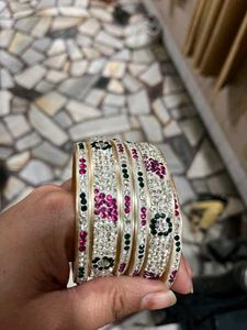 Sparkling Rhinestone Bangles Set
