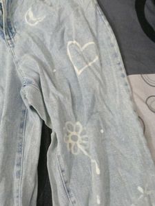 Light Wash Jeans with Fun Graphics