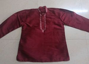 Men's Maroon Kurta
