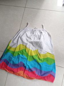Cute Rainbow Print Dress