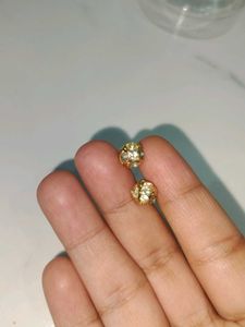 Sparkling Gold Stud Earrings