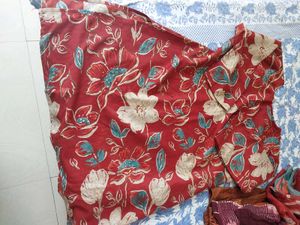Red Floral Kurta dupatta Set