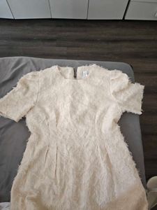Elegant Textured Short Sleeve Dress