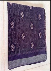 summer friendly Elegant Purple Printed Saree