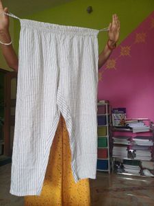 White Striped Palazzos