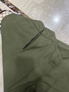 Kazo Chic Olive Green Asymmetrical Tunic Top