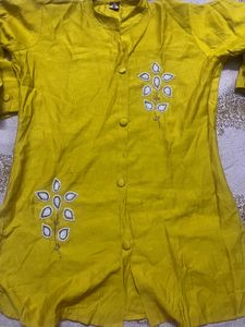 Vibrant Yellow Kurta Palazzo Set