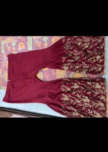 Maroon beautiful garara suit