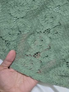 Lace sage green Peplum Dress