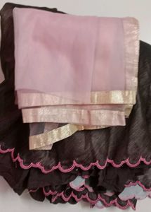 brown embroidery skrit