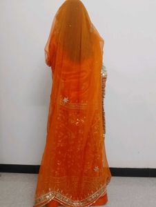 bridal rajputi poshak with one necklace
