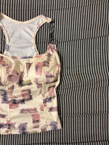 Trendy Abstract Print Corset Top