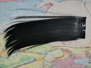 Thick human hair extensions with clip
