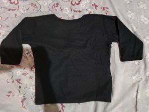 Black basic crop top