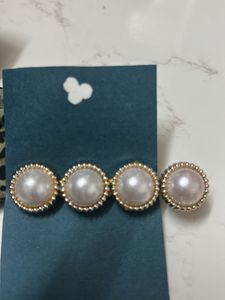 Cute Bow Hair Clips with Pearl Barrette