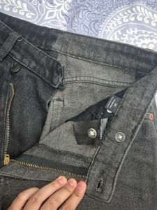 Unique Two-Tone Wide-Leg Jeans