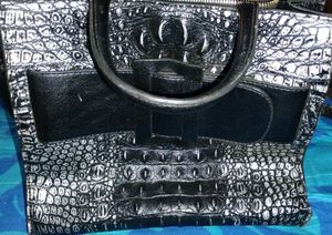Chic Crocodile Textured Handbag