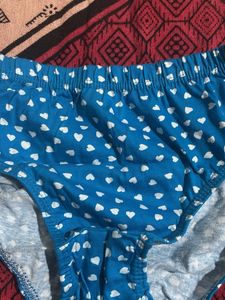 Blue Briefs with White Hearts